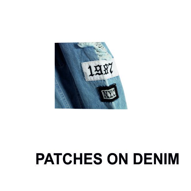 denim shirt with patches